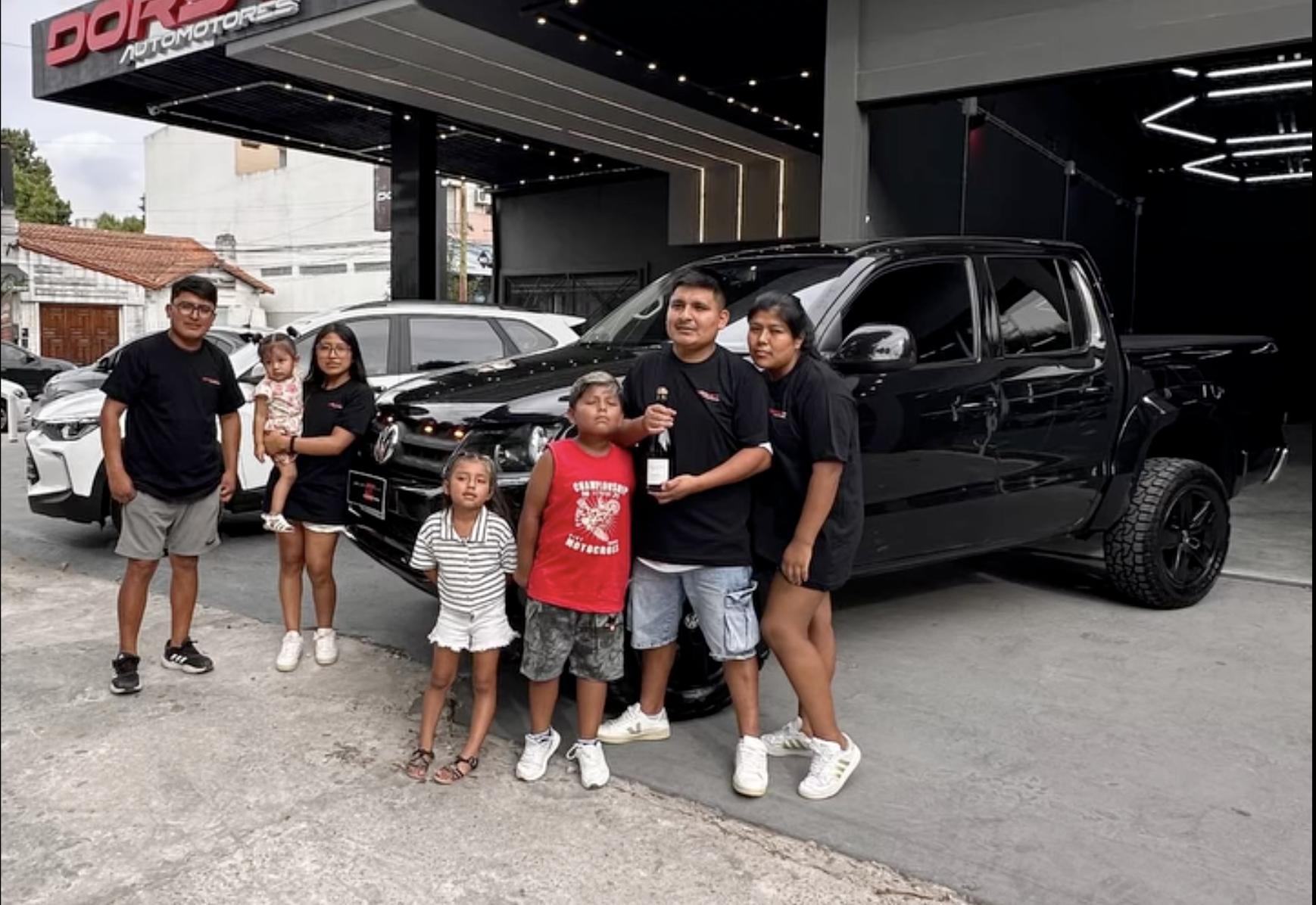 Familia con Toyota Hilux
